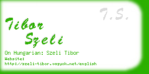 tibor szeli business card